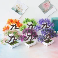 Simulated Plant Tree Bonsai Artificial Plastic Plants Flowers Potted Indoor Hotel Table Decoration Garden Arrangement Ornaments 5