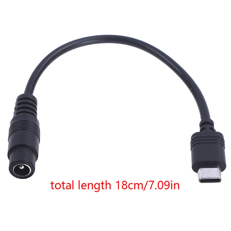 DC 타입-C 암 커넥터 - 5.5*2.1 암 커넥터 케이블 5521 전원 잭 어댑터 USB 타입 C 전원 공급 커넥터 변환기