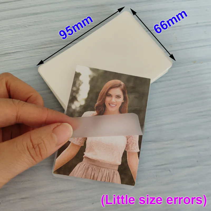 100장 3인치 라미네이팅 필름 PET EVA 플라스틱 필름(사진/파일/카드/그림용 핫 라미네이터 3R용)