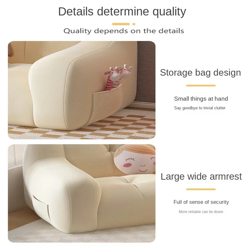 Children&rsquo;s Sofa Reading Book Corner Chair Lazy Bean Bag Stool for Kindergarten Cute Small Sofa for Boys Reading Chair