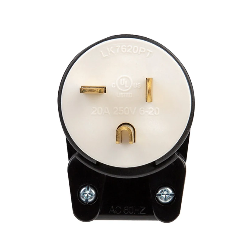 NEMA 6-20P American standard three-pin elbow generator wiring plug 20A250V assembly removable UL certification