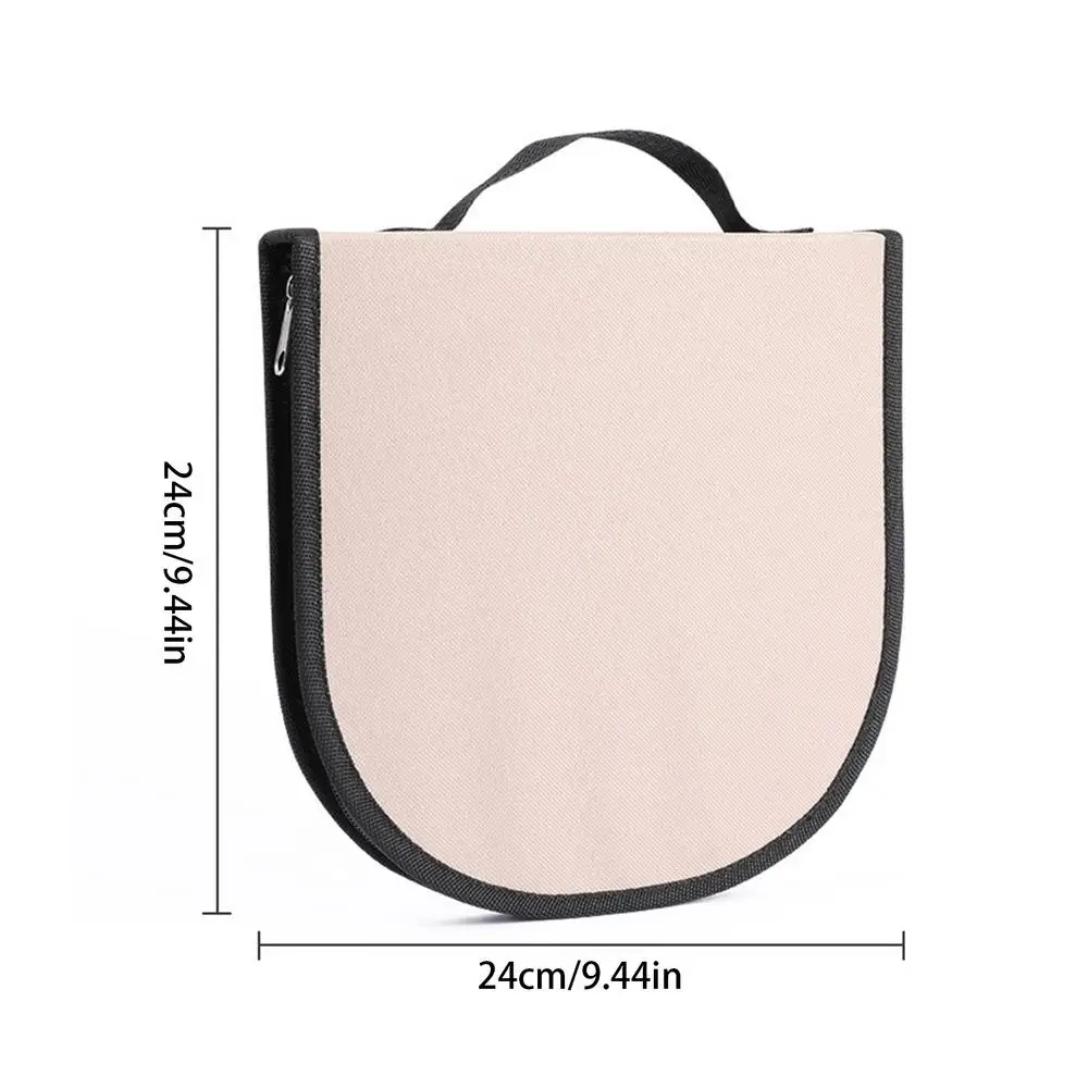 Sac De Rangement Rond Pour Vaisselle Topyond - Tissu Oxford, 29x29x12 Cm - Double Fermeture éclair - Pour Pique-nique, Camping