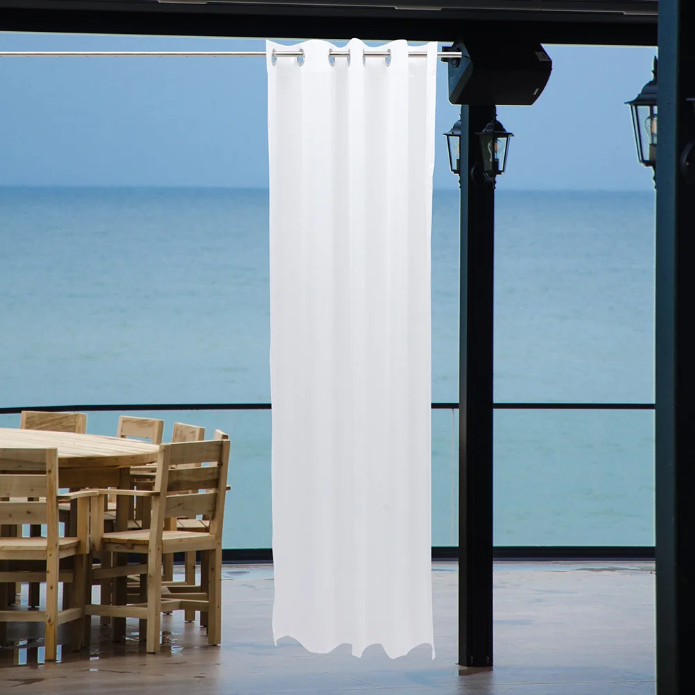 

2 Pcs Water Proof Outdoor Waterproof Curtain Curtains Polyester Garden Privacy