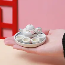 

Mini Tea Making Ceramic Children's Family Toys Educational Early Education Simulation Tea Art Kitchen Set for Kids Girl Toys
