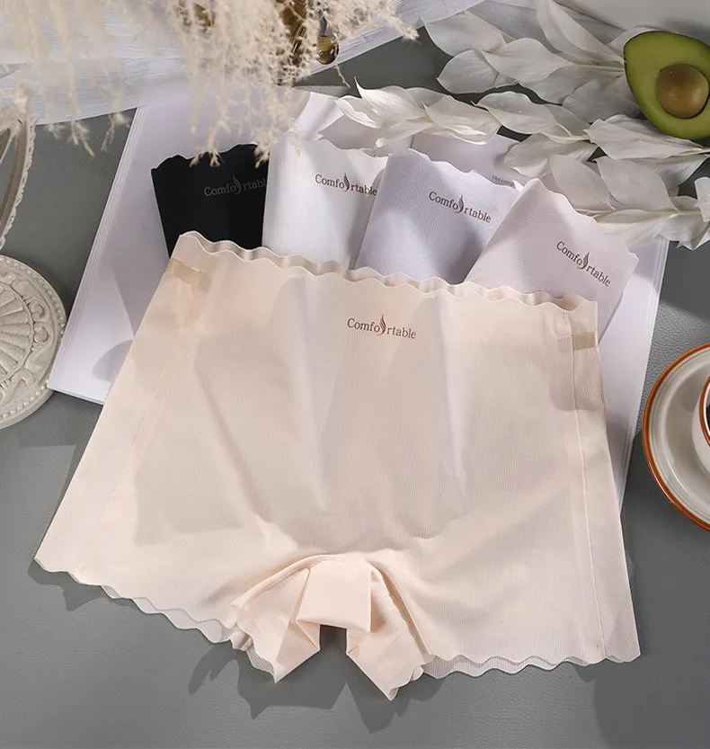 Description Picture 2 of itemXL-3XL Ice Silk Plus Big Size Safety Short Pants Women Summer Underwear Skirt Boxer ShortsTight Bottomed Underpants Panties 2024