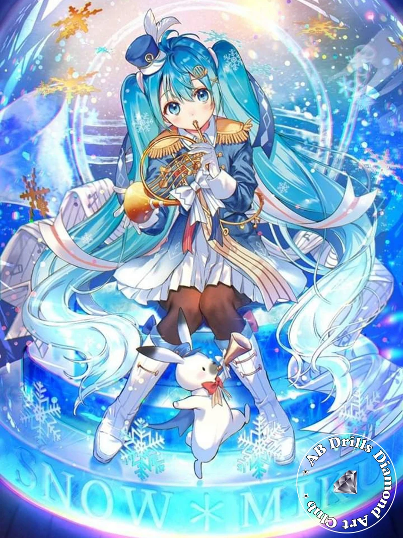 Japanese Anime Singer Miku 5D DIY AB Diamond Painting Mosaic