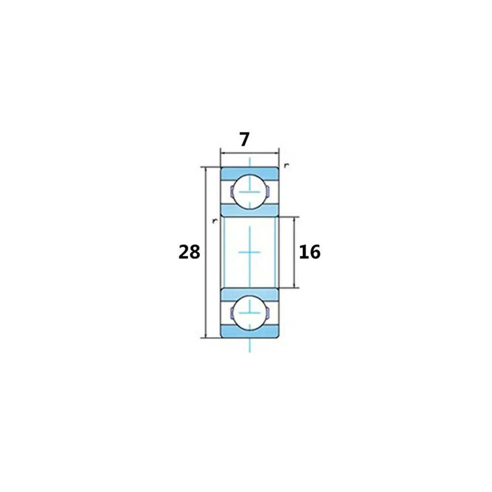 Bearing Bicycle Bearing Cassette Hubs Silver Bike Black Bottom Bracket Steel 16287-2RS 16x28x7mm Bicycle Bearing
