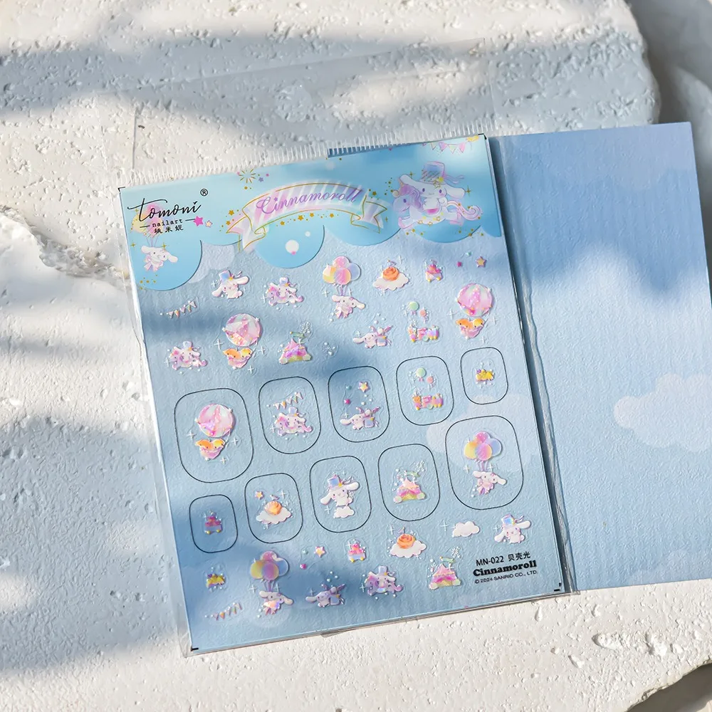 5D Cartoon Cinnamoroll hellokitty Nail Art Stickers Nail Decals Sanrio Anime Nail Art Decoration Nail Art Supplies 6