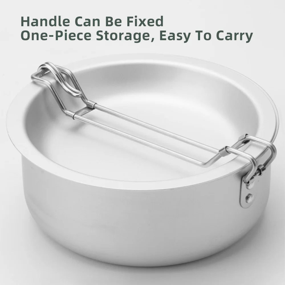 Outdoor Camping Tableware Cookware Set in High-Hardness Oxidized Aluminum Camping Pots and Pans Compact for Cooking Camp Pots 2