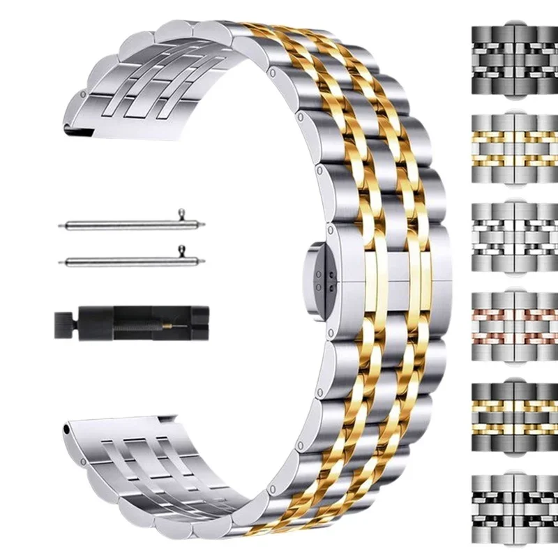 Wholesale Custom 18Ct Gold And Stainless Steel Watch Band L2.673.5.78.7_K0004777