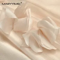 MARYYIMEI الخريف المرأة فستان موضة ضمادة عارية الذراعين الخامس الرقبة فانوس كم زين مثير حفلة أنيقة عطلة فساتين 1