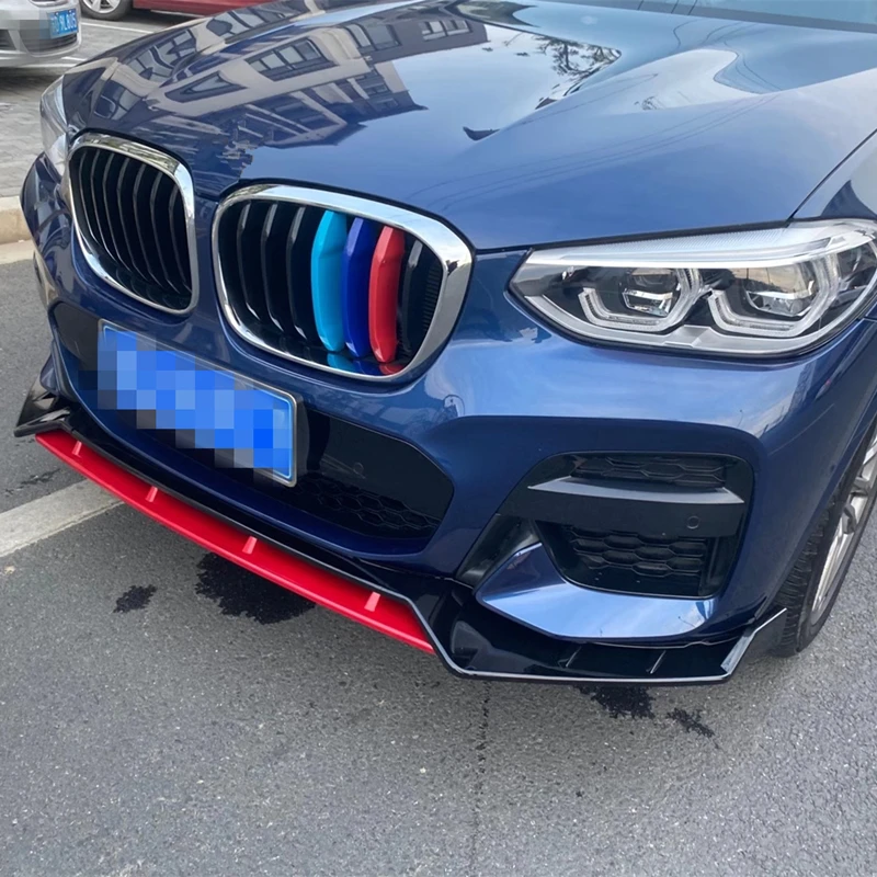 

For BMW X3 G01 X4 G02 2018 19 2020 2021 22 2023 Front Lip Chin Diffuser Body Kit Spoiler Bumper Splitter Accessories Carbon Look