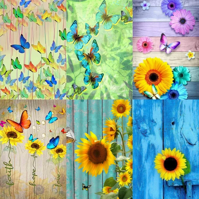 Flower & butterfly 5D DIY Paint By Diamond Kit