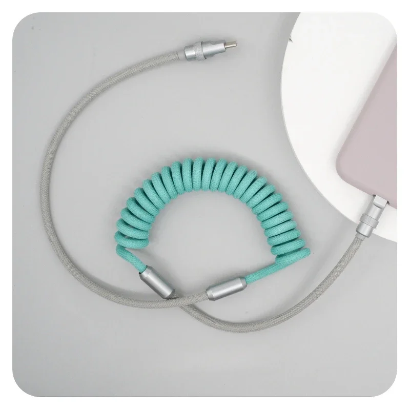 100W 6A Car Super Fast Charging USB C to Type C Telescopic Cable