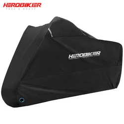 Premium Waterproof UV Protective Motorcycle Cover - All-Weather Indoor & Outdoor Shield - 2XL  2101-2200mm (MCZ002 Black)