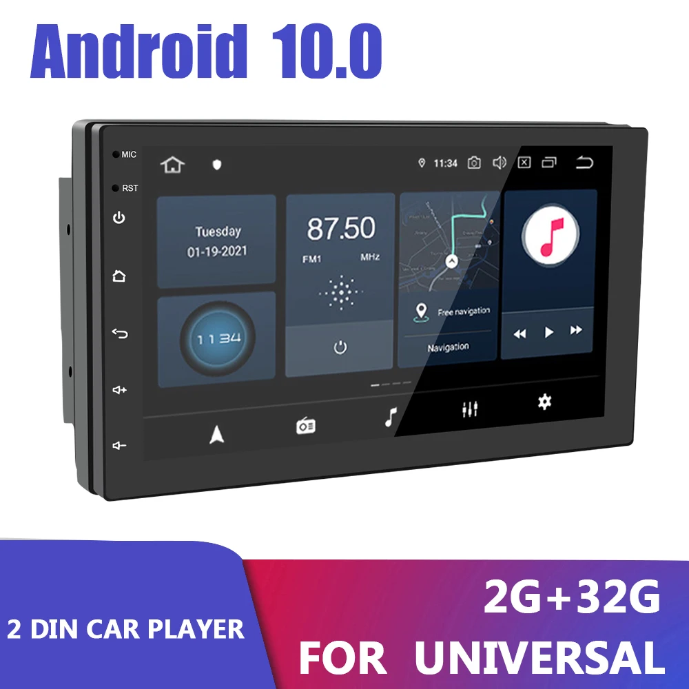 

7" TFT Touch Screen Car Radio Wifi Bluetooth-compatible 2 Din Android 10.0 GPS Navigation Car MP5 Player Multimedia Video Player