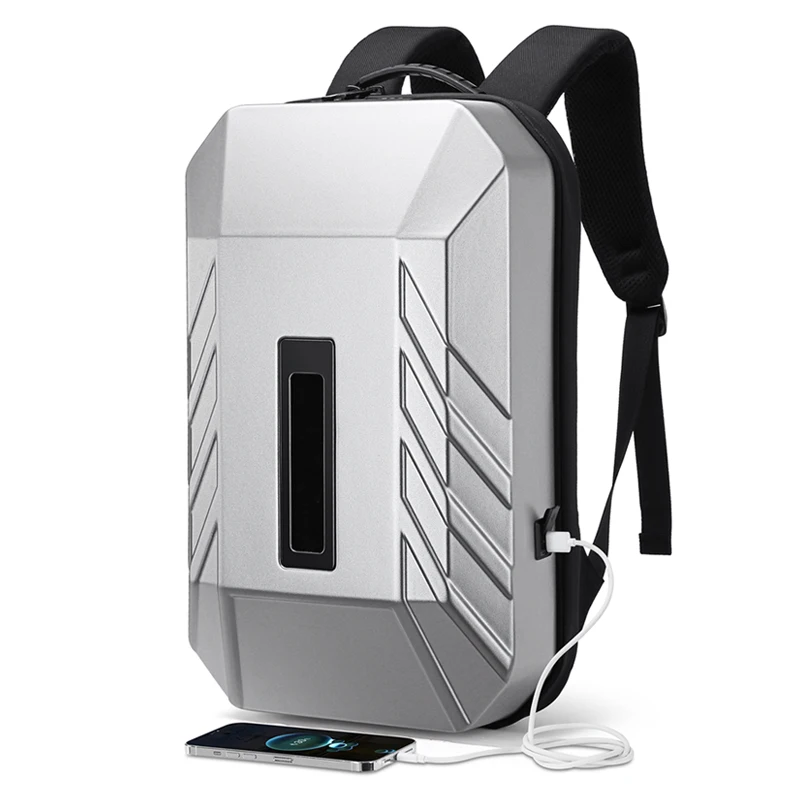 

Men Backpack Multifunction Hard Shell Anti-theft WaterProof Business Backpack Laptop Bag Smart Cool Led Men USB Charging