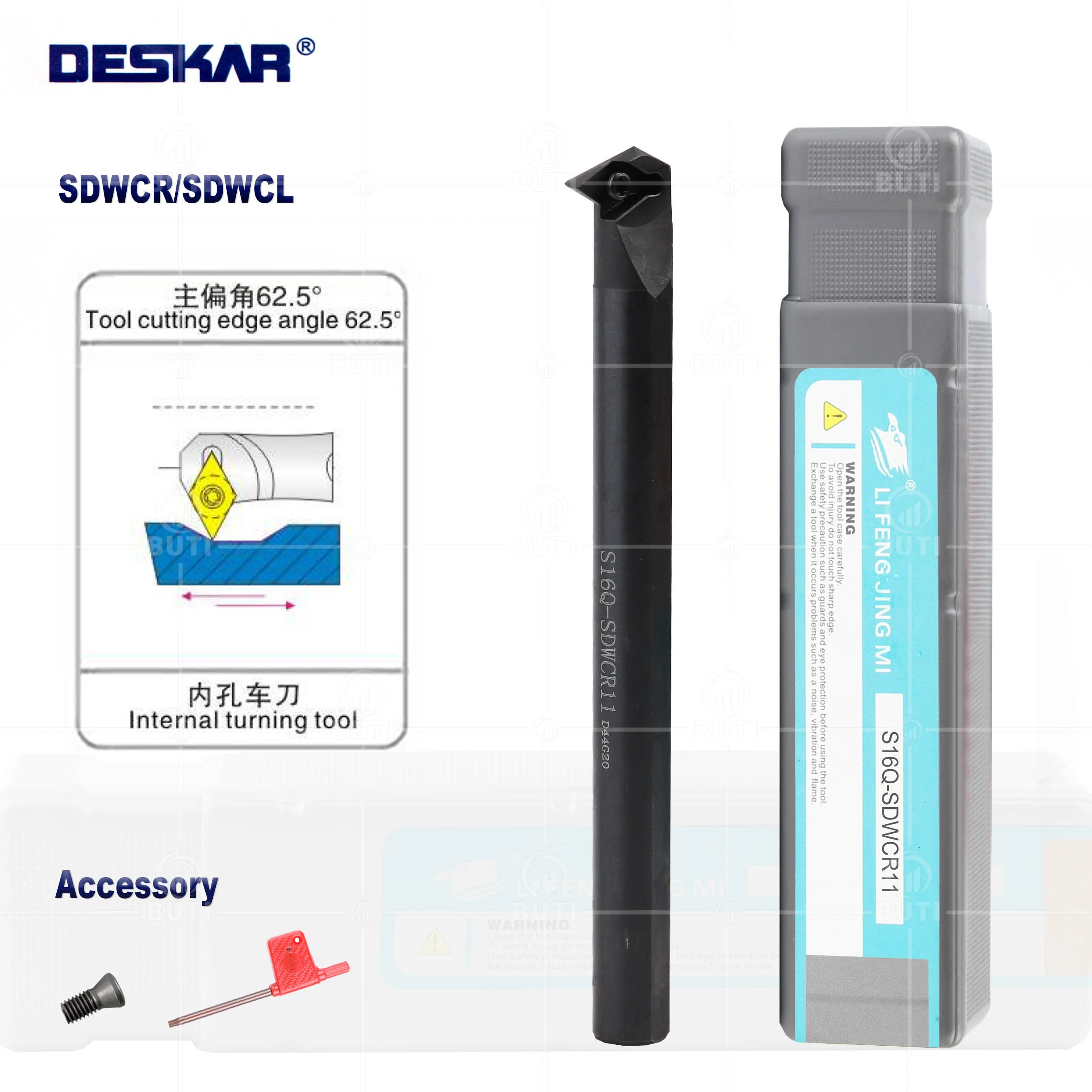 

DESKAR 100% Original S10K S12M S16Q S20R SDWCR07 Internal Turning Holder,SDWCR CNC Boring Bar Lathe Tool For DCMT07/CCGT07 Blade