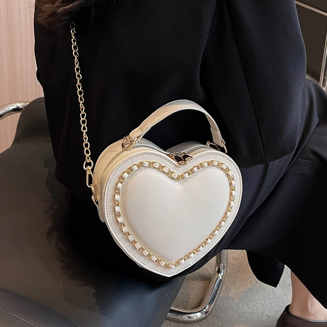 V3YGU Saint Laurent Sac Coeur Small Heart Crossbody Bag