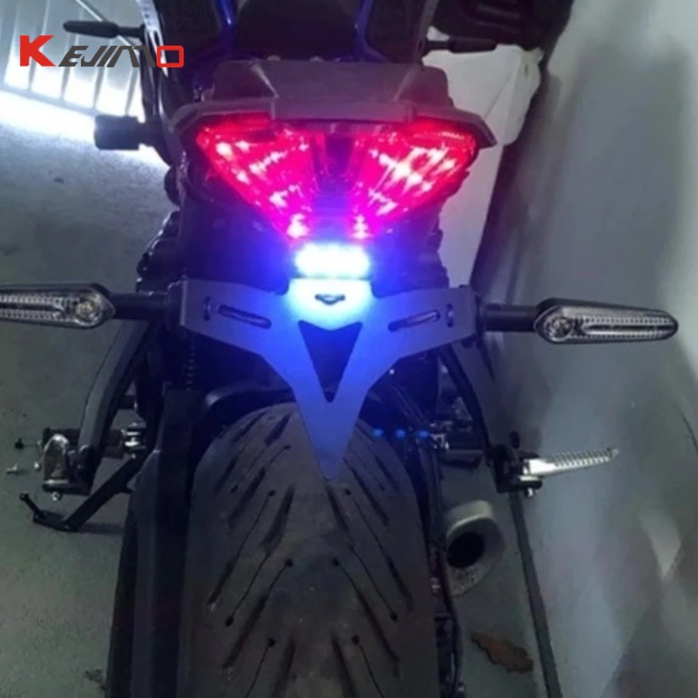야마하 MT-07 FZ-07 테일 티디 2022 2023 2013-2020 2021 케이지 리어 펜더 레지스터 브래킷 번호판 홀더 MT 07 MT07