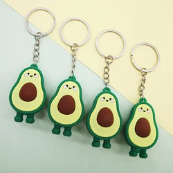 Charming 3D Smiling Avocado Keychain - Women's Fashion Accessory and Cute Couple Jewelry Gift (Green)