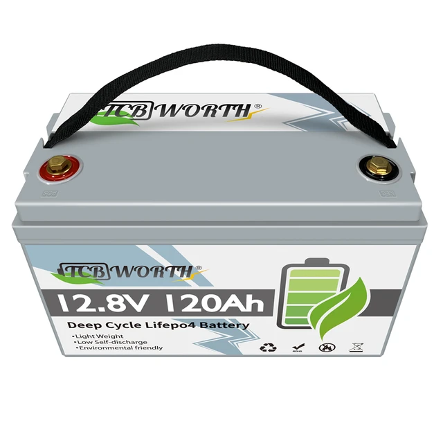 TCBWORTH Lithium Battery 12V 100Ah LiFePO4 Batteries with 100A BMS, Deep  Cycle Rechargeable Lithium Iron Phosphate Battery, for Solar, Marine,  Trolling Motor 