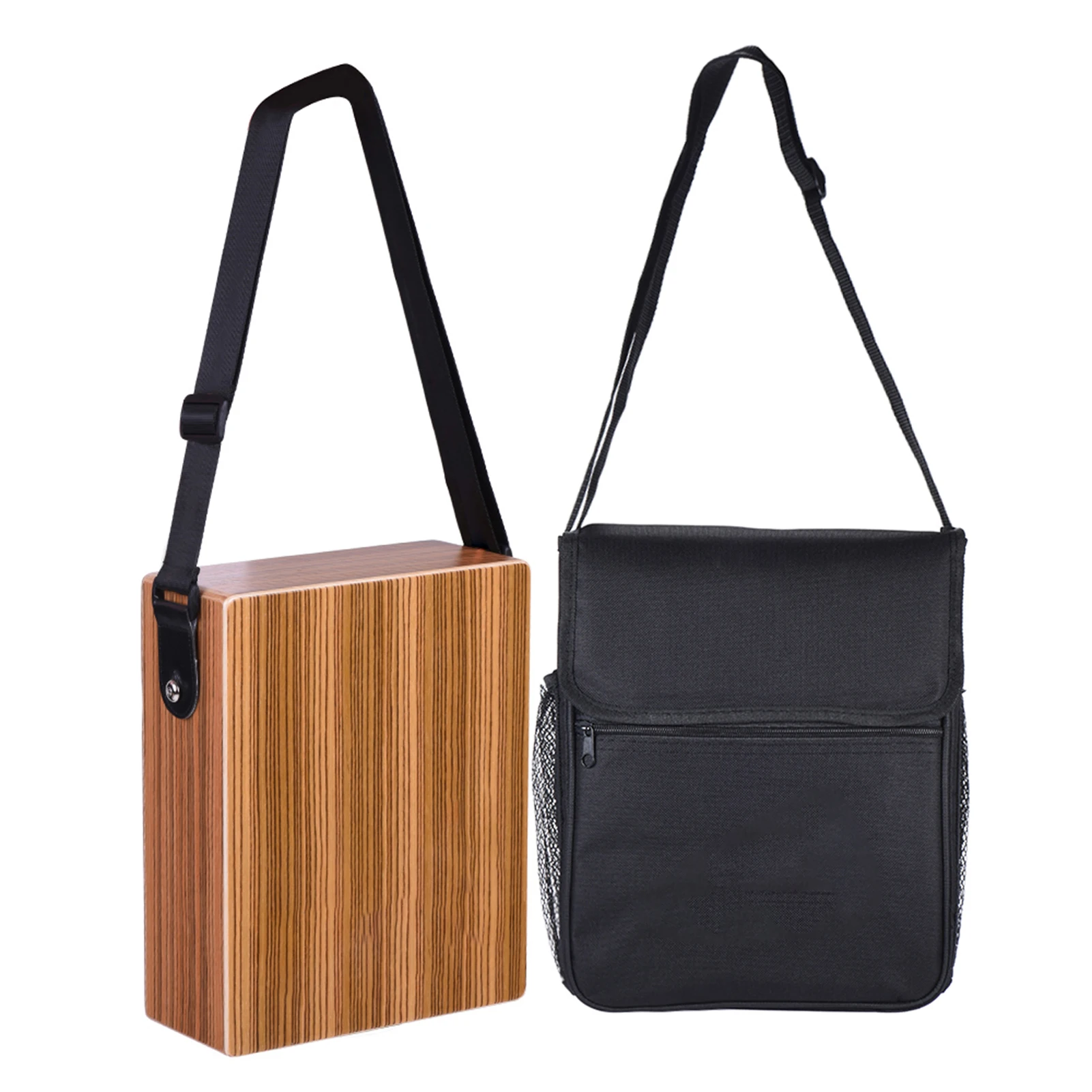 GECKO C-68Z Portable Traveling Cajon Box Drum Hand Drum Wood Percussion Instrument with Strap Carrying Bag