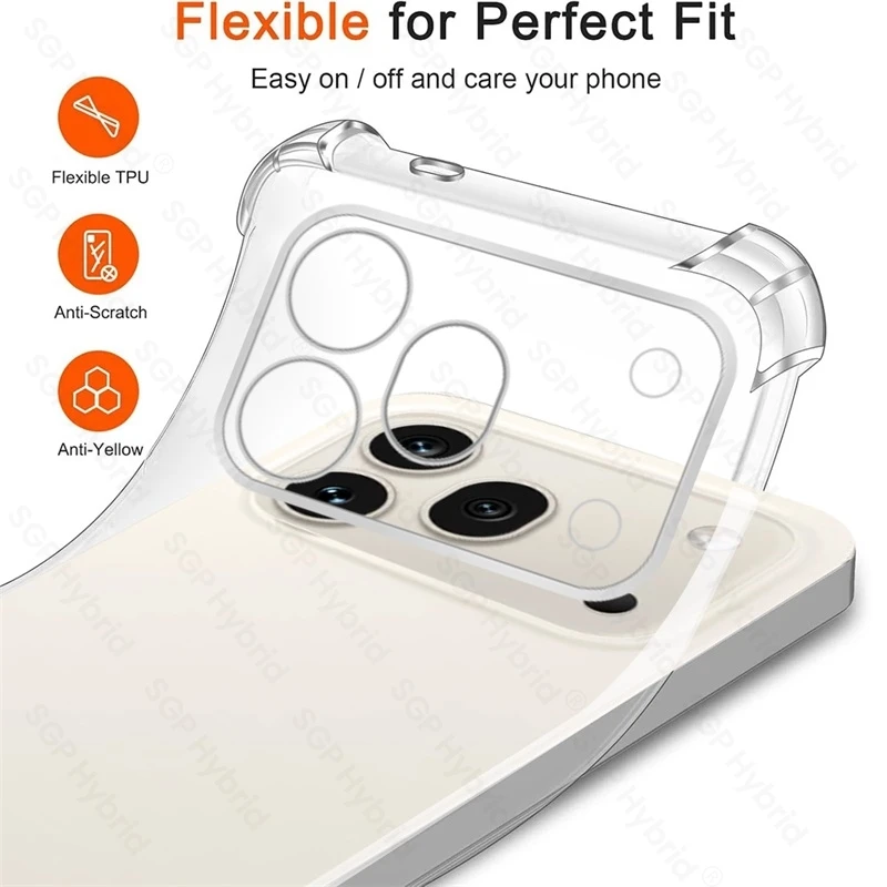 Crystal Clear Protective Phone Case - Ultra-Slim Silicone Back Cover