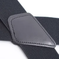 Bretelles robustes de grande taille pour hommes, travail en plein air, 2 pouces de large, dos en X, 4 Clips solides, sangles élastiques réglables pour pantalons 5