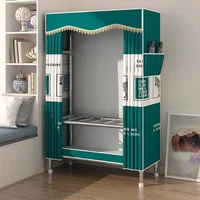 Chambre à coucher location armoire Portable vêtements placard dortoir petite armoire de rangement pliante assemblage organisateur Durable Muebles 6