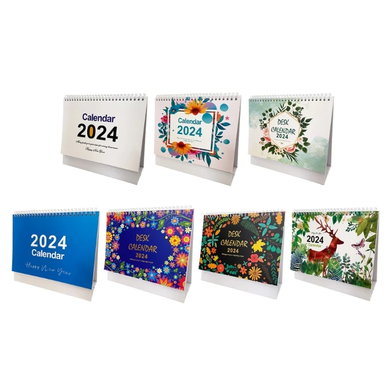 2024 Creative Mini Desk Calendar Decorations Stationery School Desktop Calendar Dropship