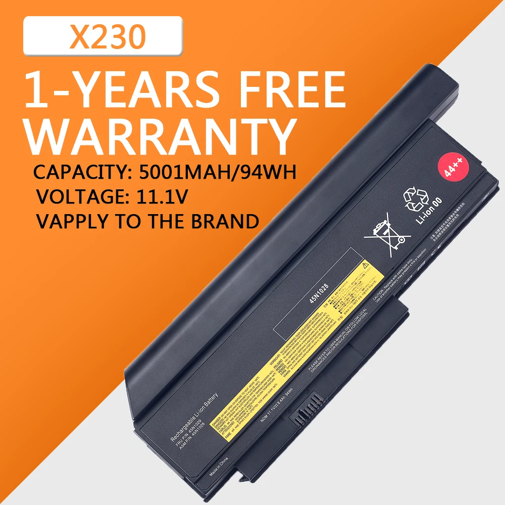 X230 For Lenovo New Laptop Battery Thinkpad X220I X220 X230I 0A36307 42T4940 0A36281 45N1022 45N1023