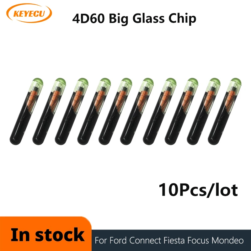 

KEYECU 10 PCS/LOT Aftermarket 4D60 ID60 Glass Big Transponder Chip for Ford Focus Connect Fiesta Ka Mondeo
