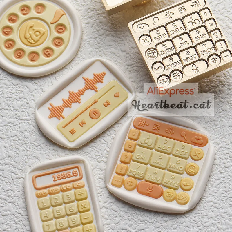 Wax Seal Stamp Calculator/Player/Buttons/Telephone Copper Head Cards