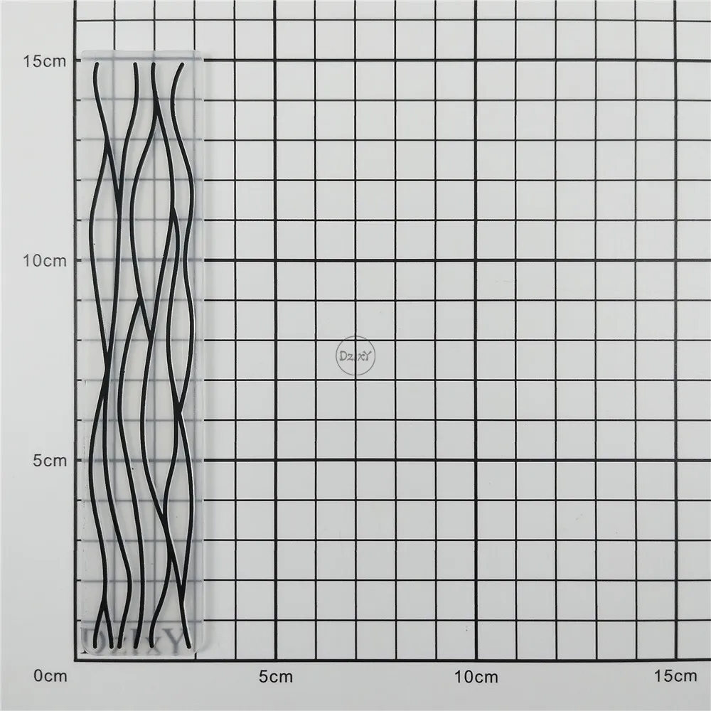 Big Wavy Lines Strips Embossing Folders for Scrapbooking Paper Album Cards Making Supplies 3D Plastic Stencils Crafts