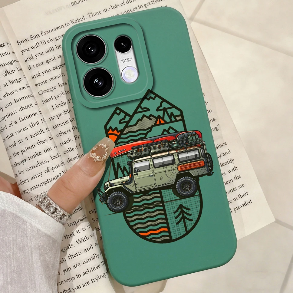 Fresh Summer Vibe Phone Case with Smooth Camera Protection and Soft Silicone Bumper