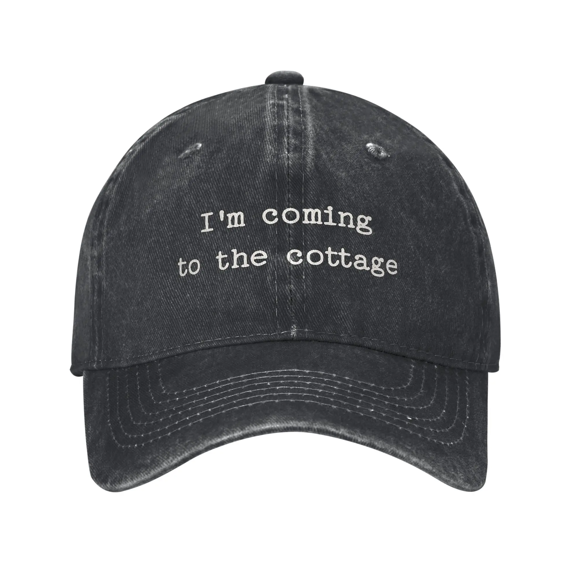 Gewaschene Baseballkappe, beheizte Rivalry I'm Coming To The Cottage, Sommer-Trucker-Mütze für Damen und Herren, modische Sonnen-Baseballkappen