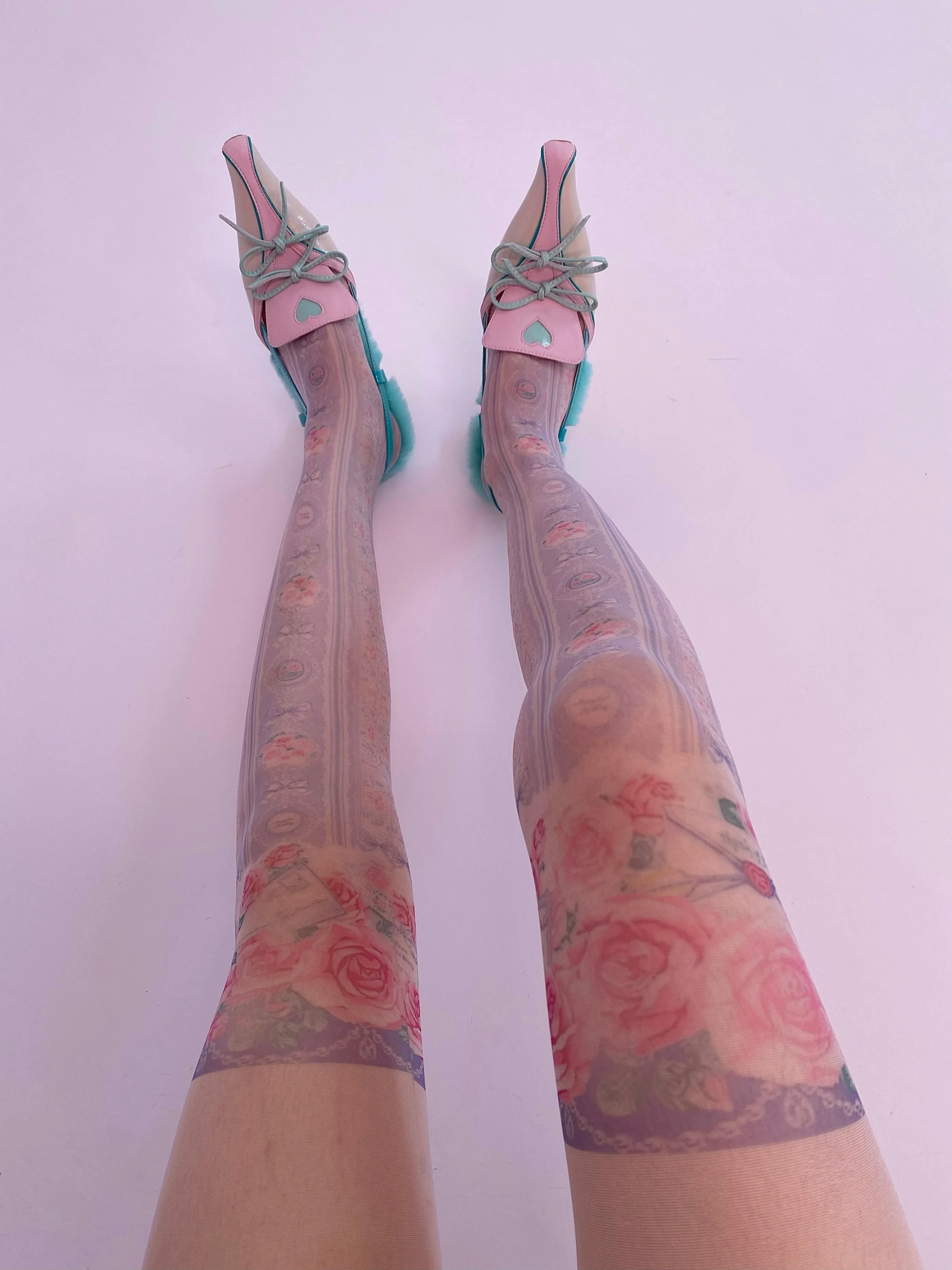 

* Rose Flower * Retro Ultra-Thin Printed 15d Stockings Millennium Maiden Sexy Hot Girl Pantyhose Leggings