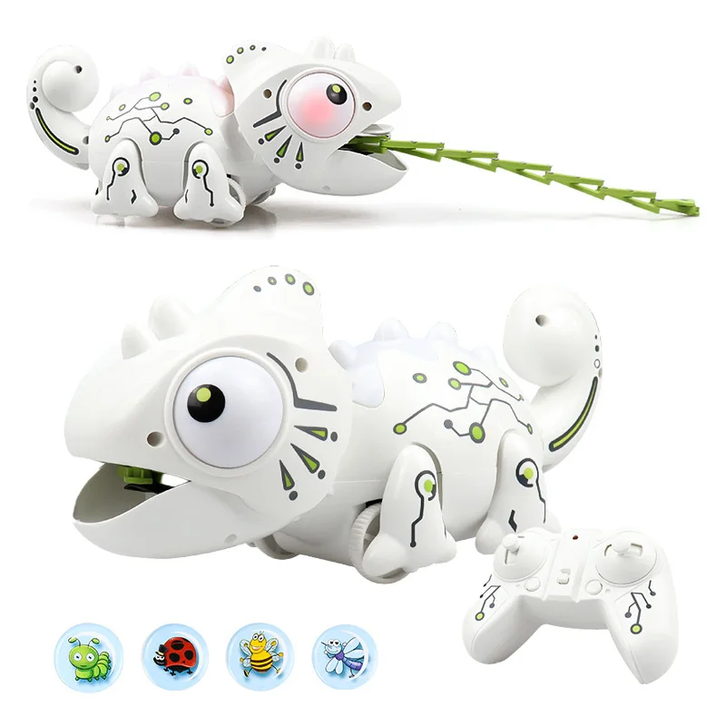 Remote Control Dinosaur Toys Remote Control Pet Toys Chameleon Eating Worm Toy Robot