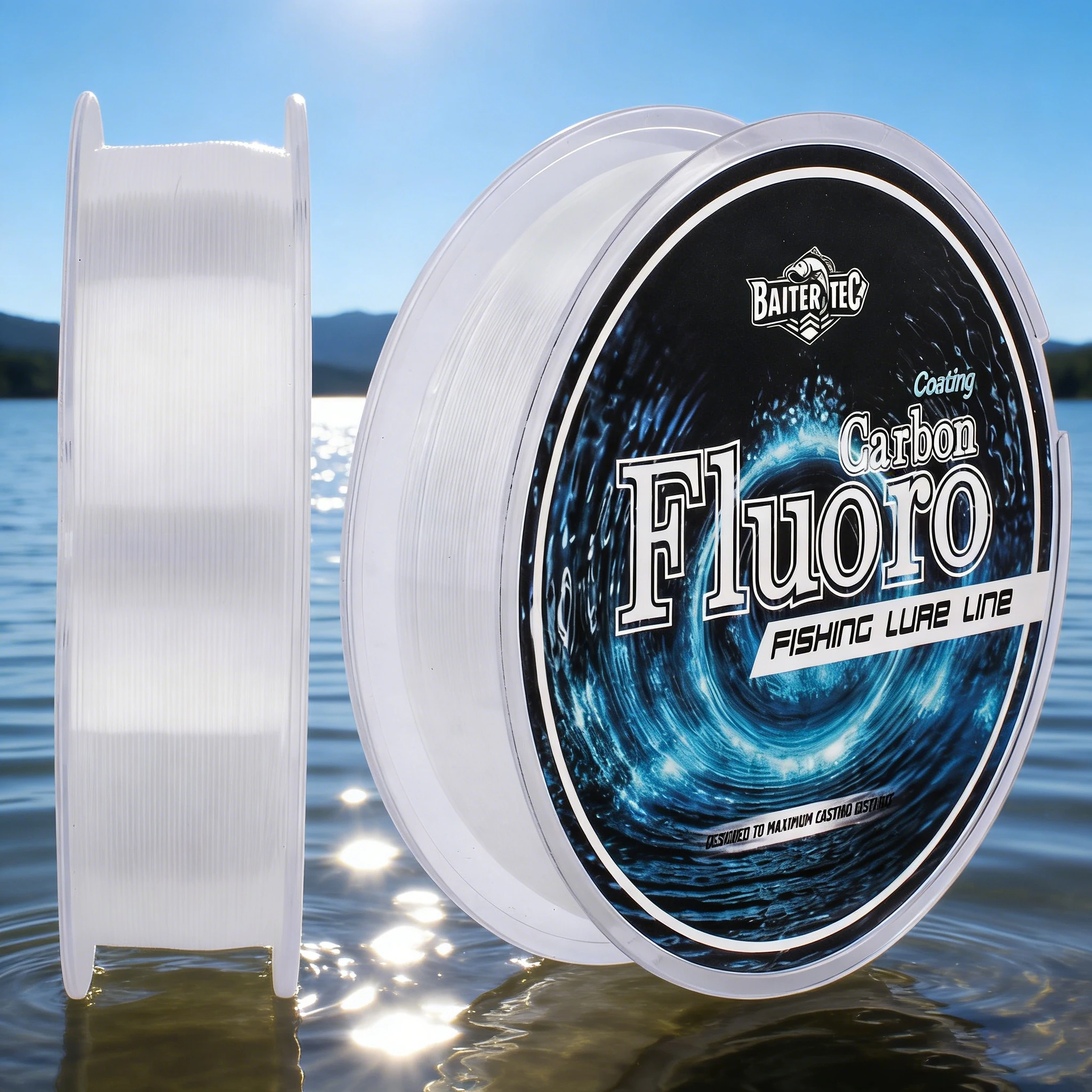 Enhanced Fluorocarbon Coating Fishing Line - Durable Sinking Leader Line with Carbon Fluoro Fiber