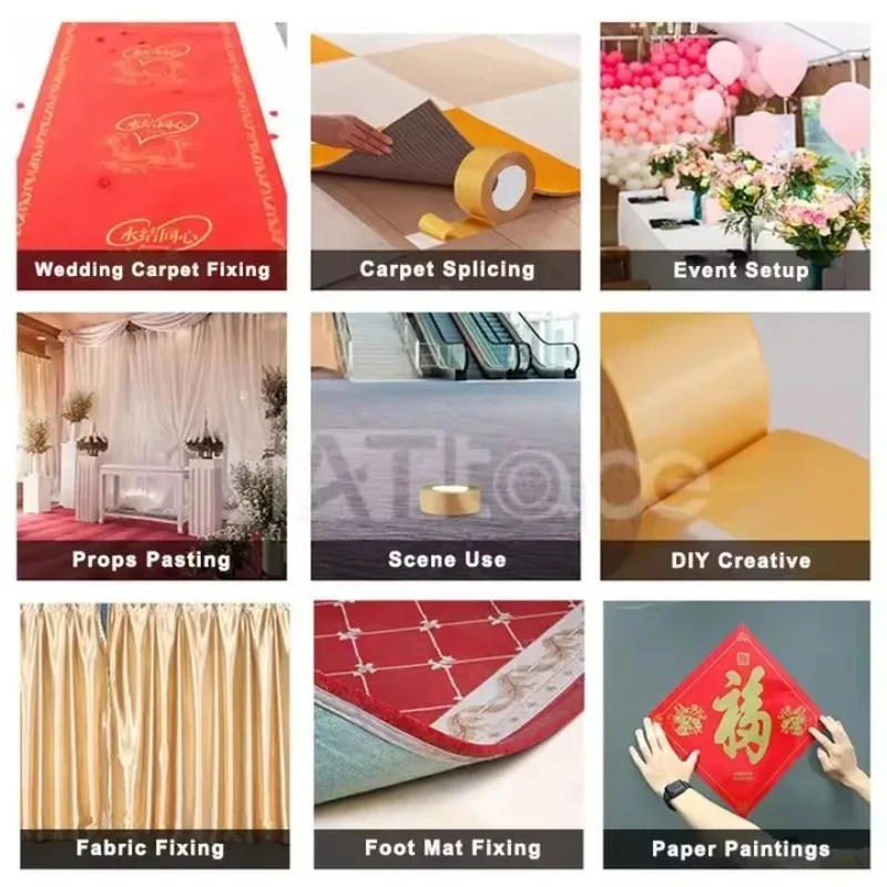 Traceless 강력한 고정 양면 접착 테이프 헤비 듀티 반투명 메쉬 방수 Traceless 강력한 그리드 카펫 테이프