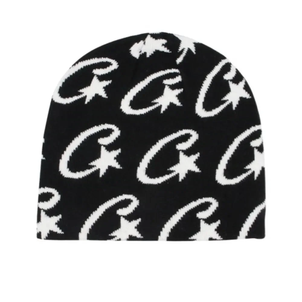 

new popular 2024 Winter hats woman knitted streetwear westwood beanie jacquard custom y2k acrylic hip hop mea culpa hat caps