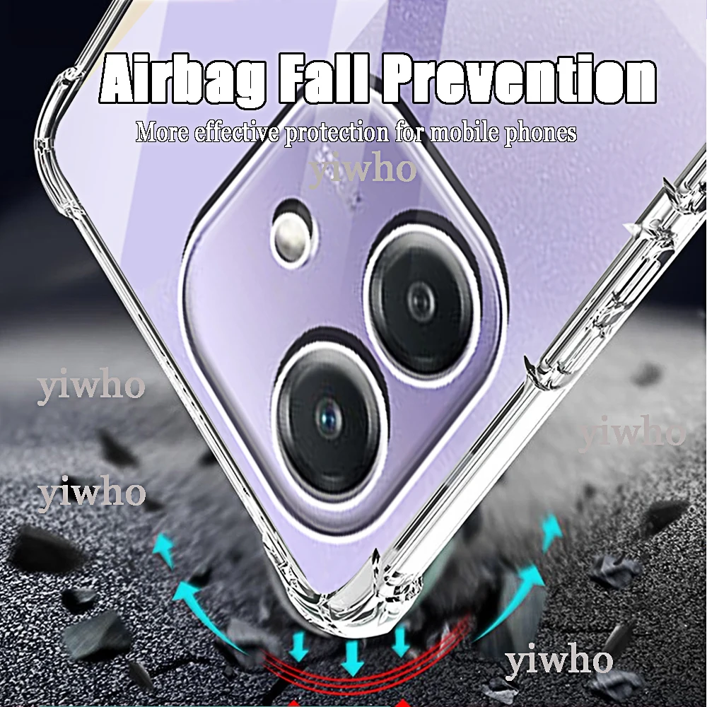 Crystal Clear Protective Transparent Phone Case with Enhanced Camera Shield