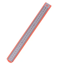 High Precision Stainless Steel Ruler Set with Dual Metric & Imperial Scales - Ideal for Office and Educational Use (30cm)