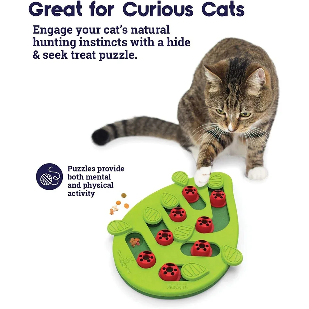 Rainy Day Cat Puzzle Toy – Interactive Treat Dispenser & Scratch Board 3