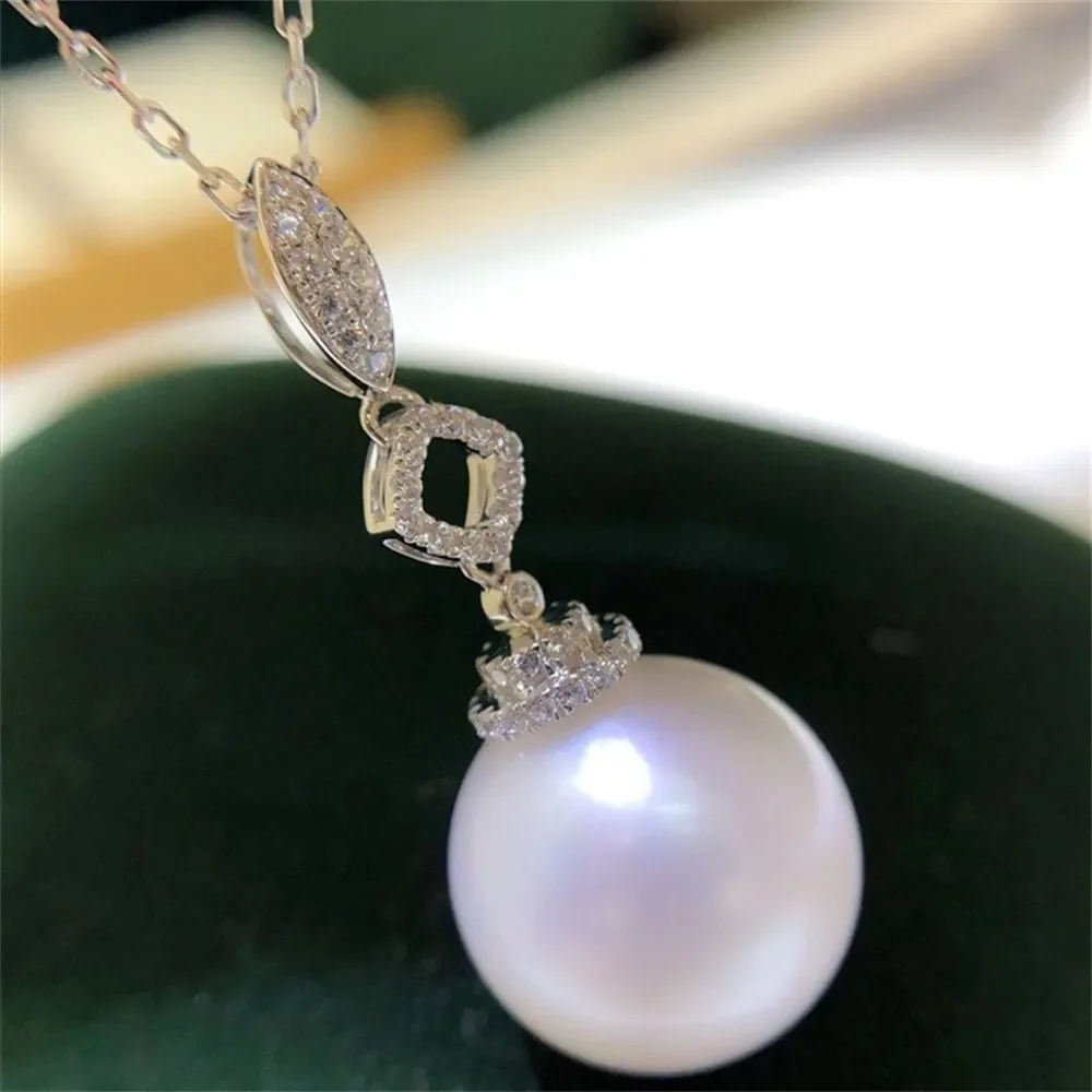 

DIY Pearl Accessories G18K Gold Pendant Empty Tray Fashionable Pearl Necklace Pendant Empty Holder Fit 9-12mm Beads G182