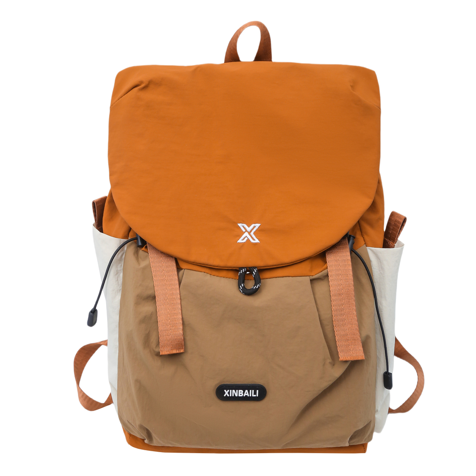 2025 New Korean-Style Lightweight Outdoor Double-Shoulder Backpack Water-Resistant Color-Blocking Mountaineering Bag Niche All-M