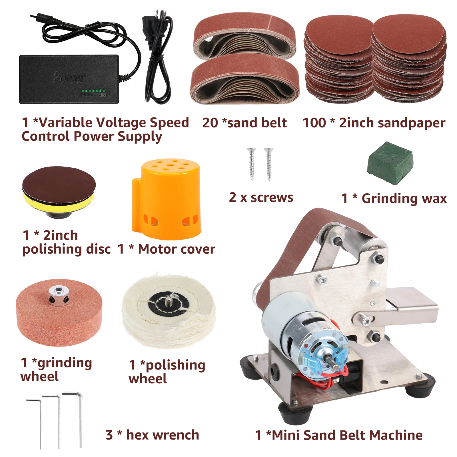 طاحونة أحزمة كهربائية من الفولاذ المقاوم للصدأ، صغ...