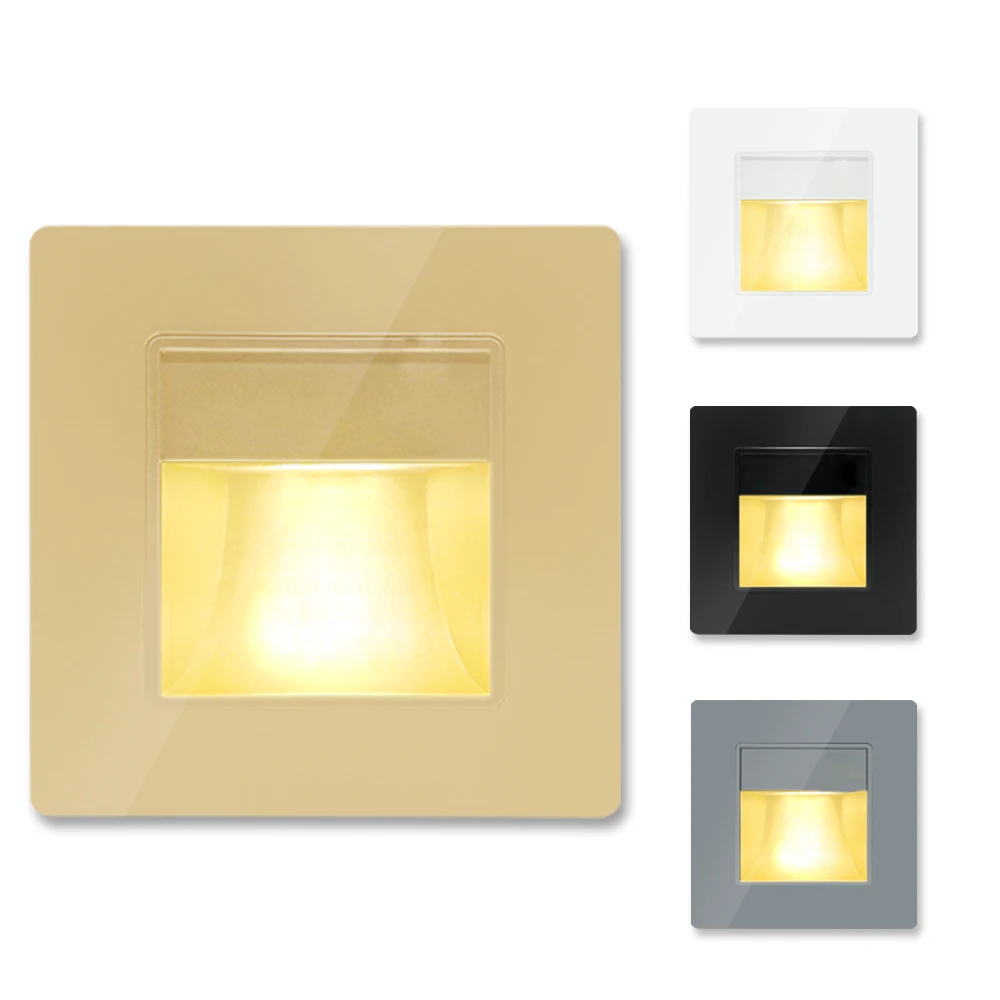 Led light, led wall lamp, wall light SANDIY Wall Lamp Recessed Step Light 2W 3W Led Stairs Lighting Interior Nightlights for Corridor Bathroom Ladder Luminaire 86Box