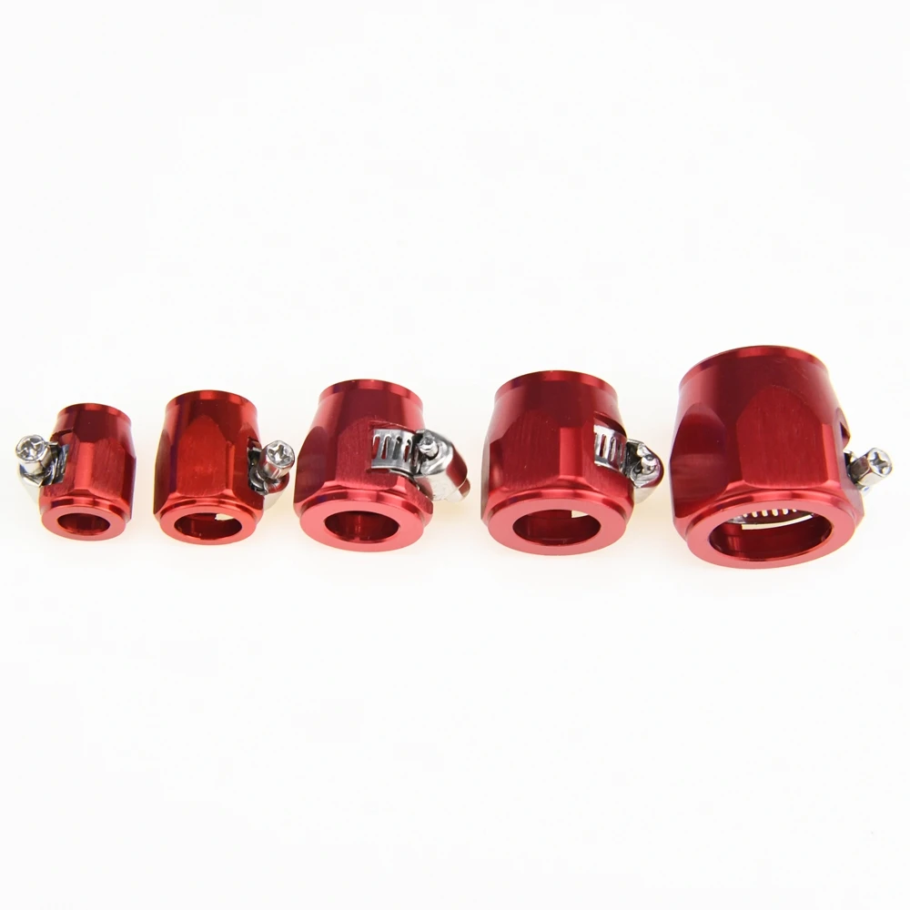 Aluminium Hose Clamp AN4/AN6/AN8/AN10/AN12 Hose End Finisher Fuel Oil Clip Water Pipe Clamps Hex Finishers stainless steel clips,fuel hose clamp finishers